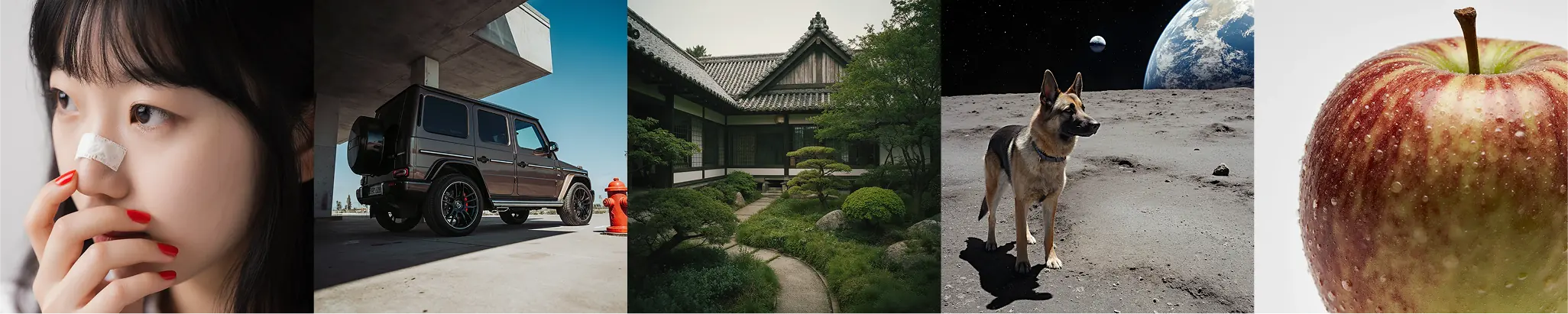 A row of images from the RLHF stage