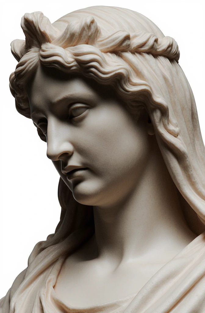Estatua clásica de mármol usada como imagen de referencia