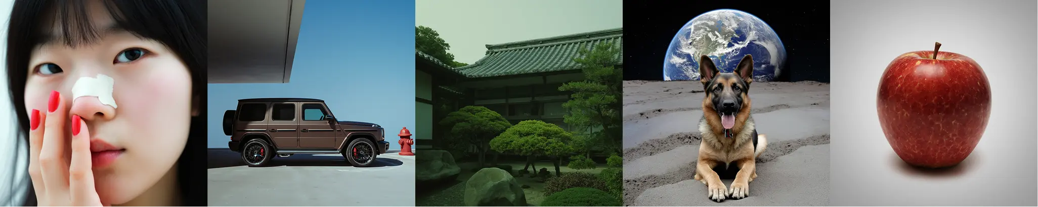 A row of images from the SFT stage