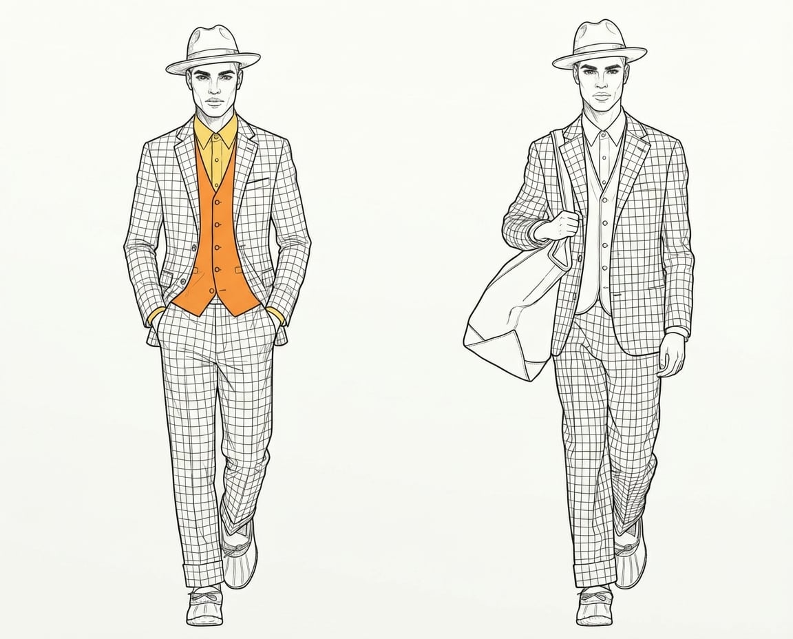 Example output from Fashion Illustration Style