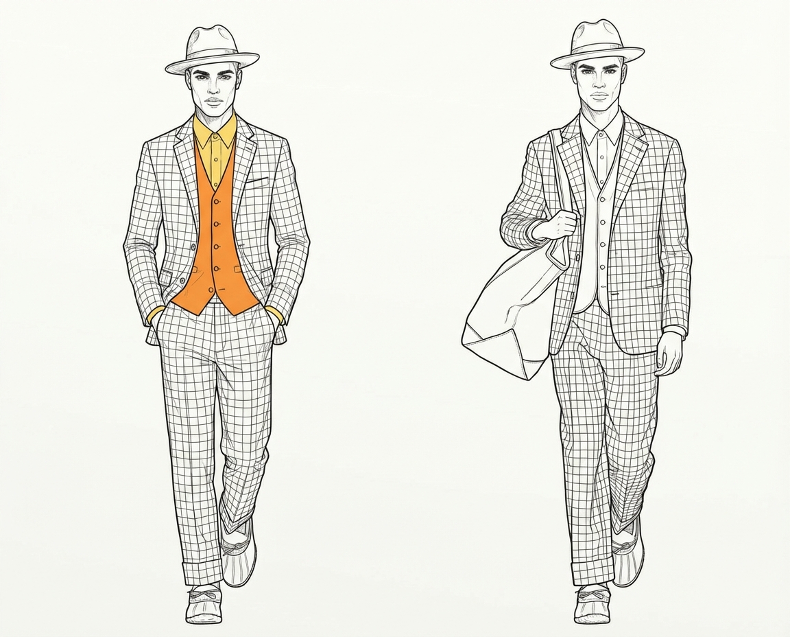 Example output from Fashion Illustration Style