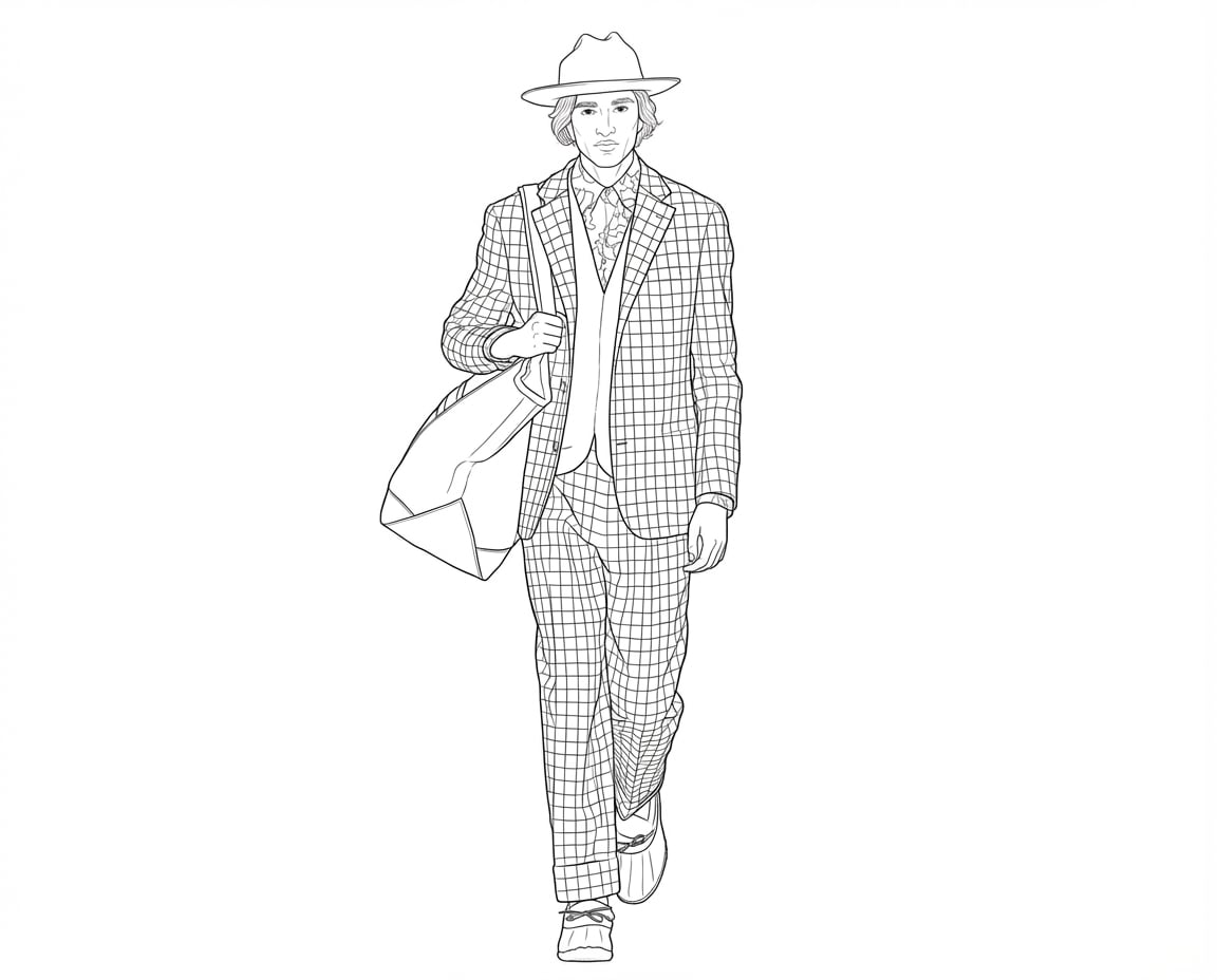 Example output from Fashion Illustration Style