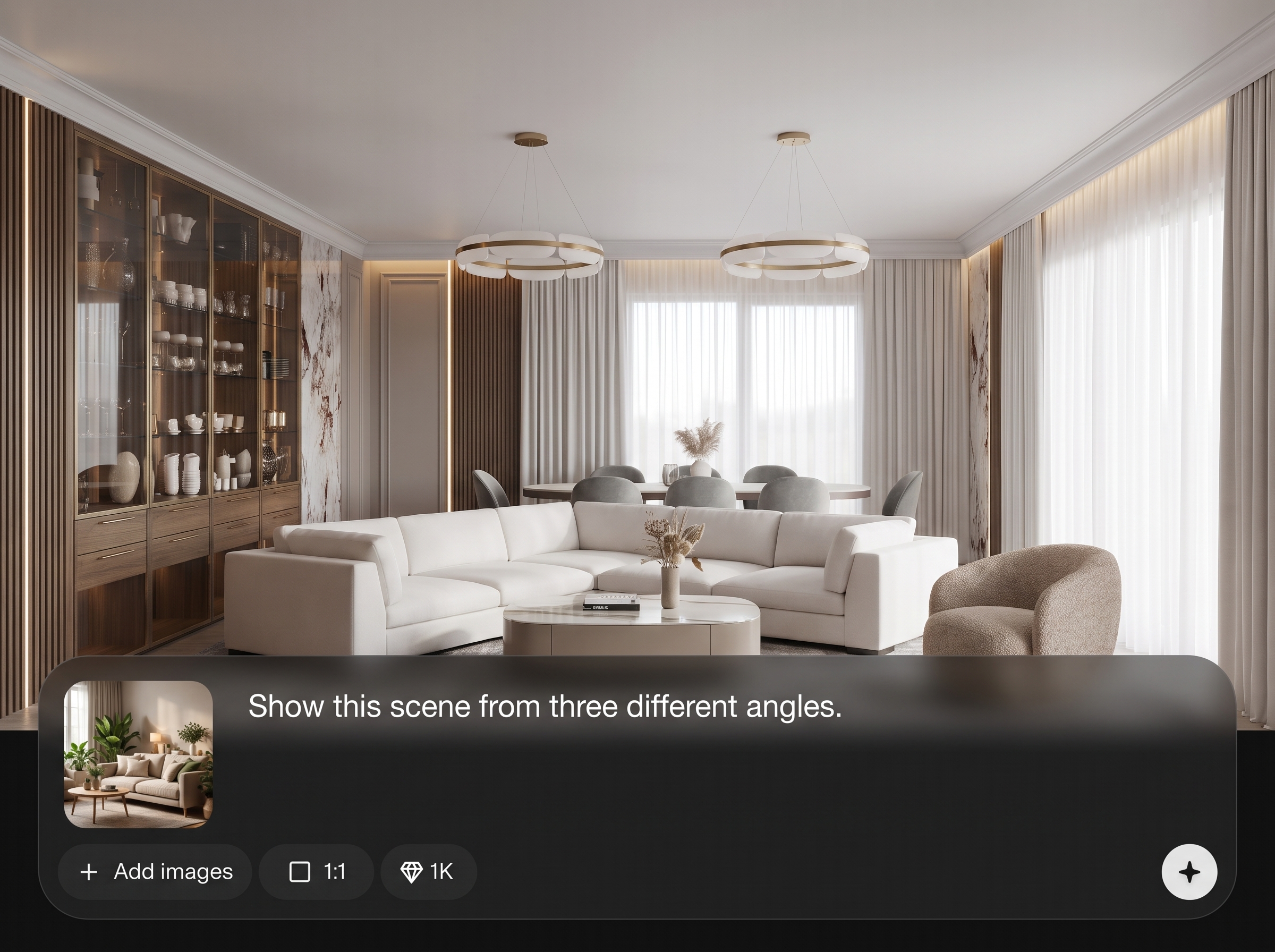 Consistent multi-view renders