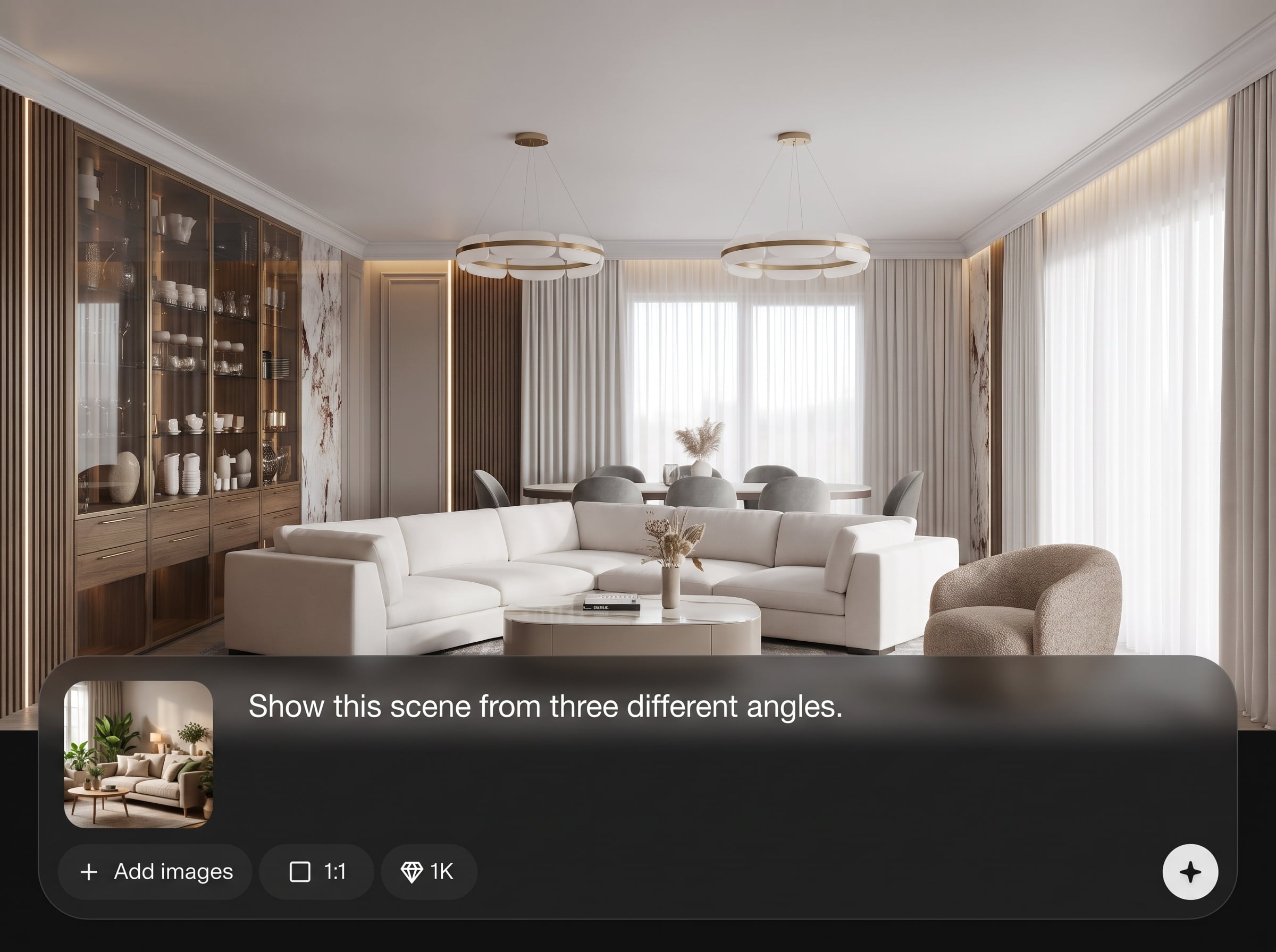 Consistent multi-view renders