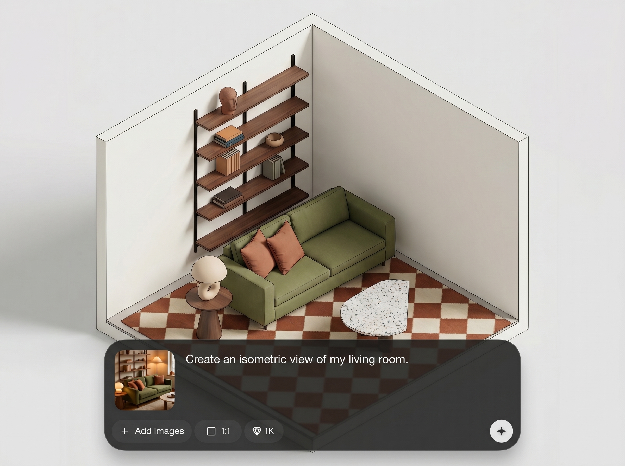Image-to-isometric AI conversion