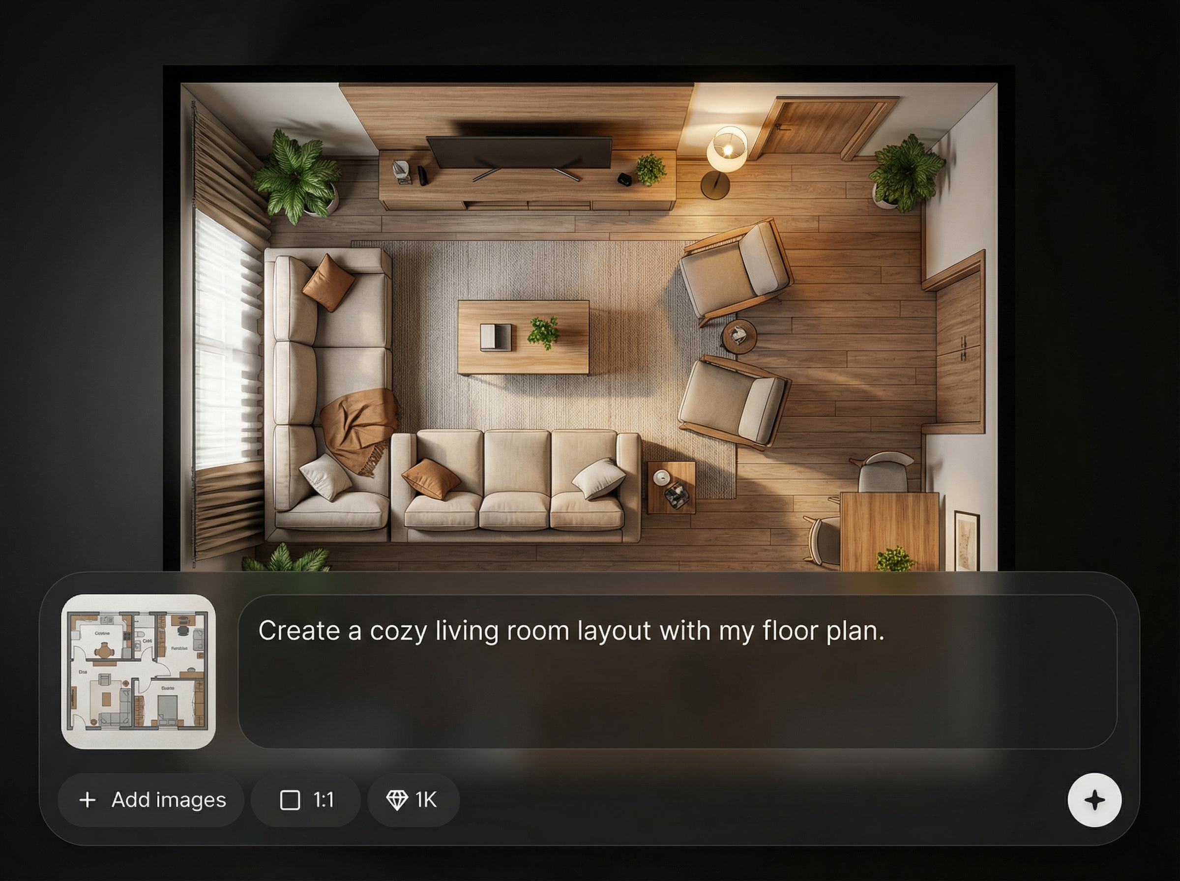Floor plan to layout AI