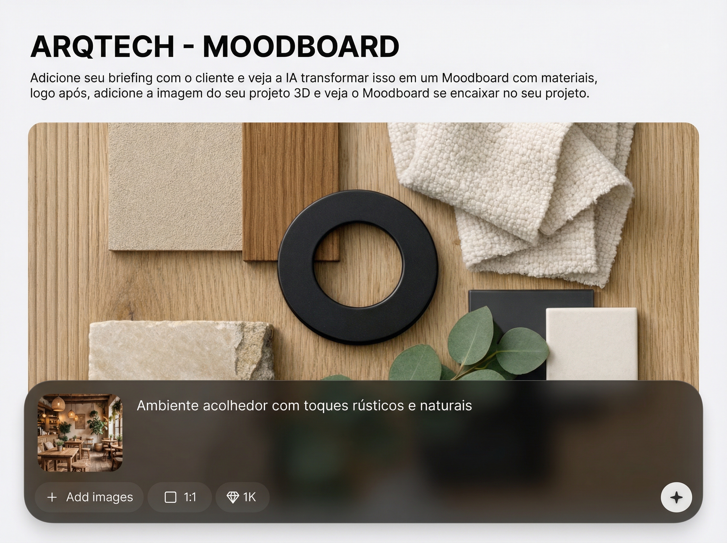 3D render moodboard fitting
