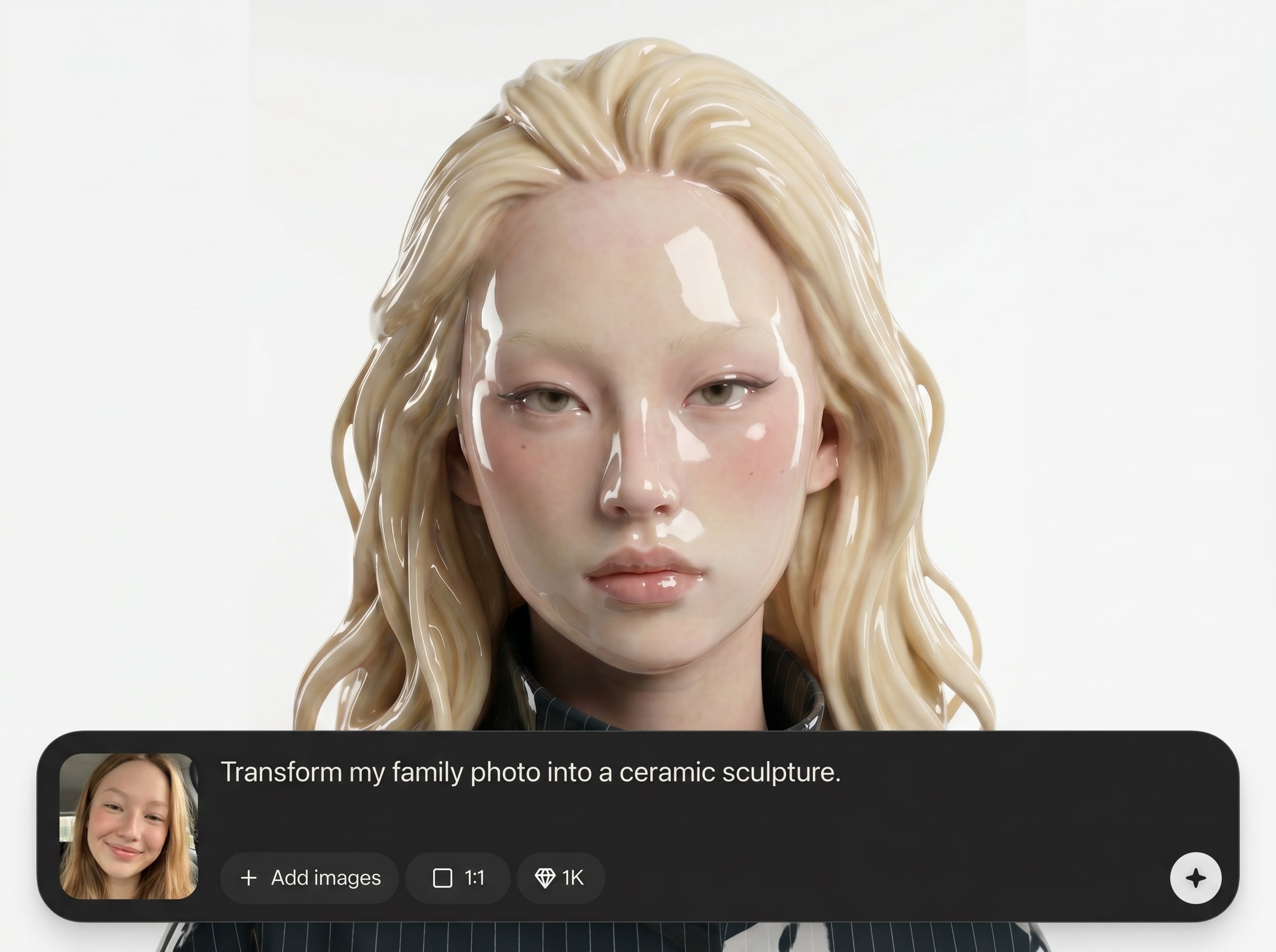Facial-feature preserving AI