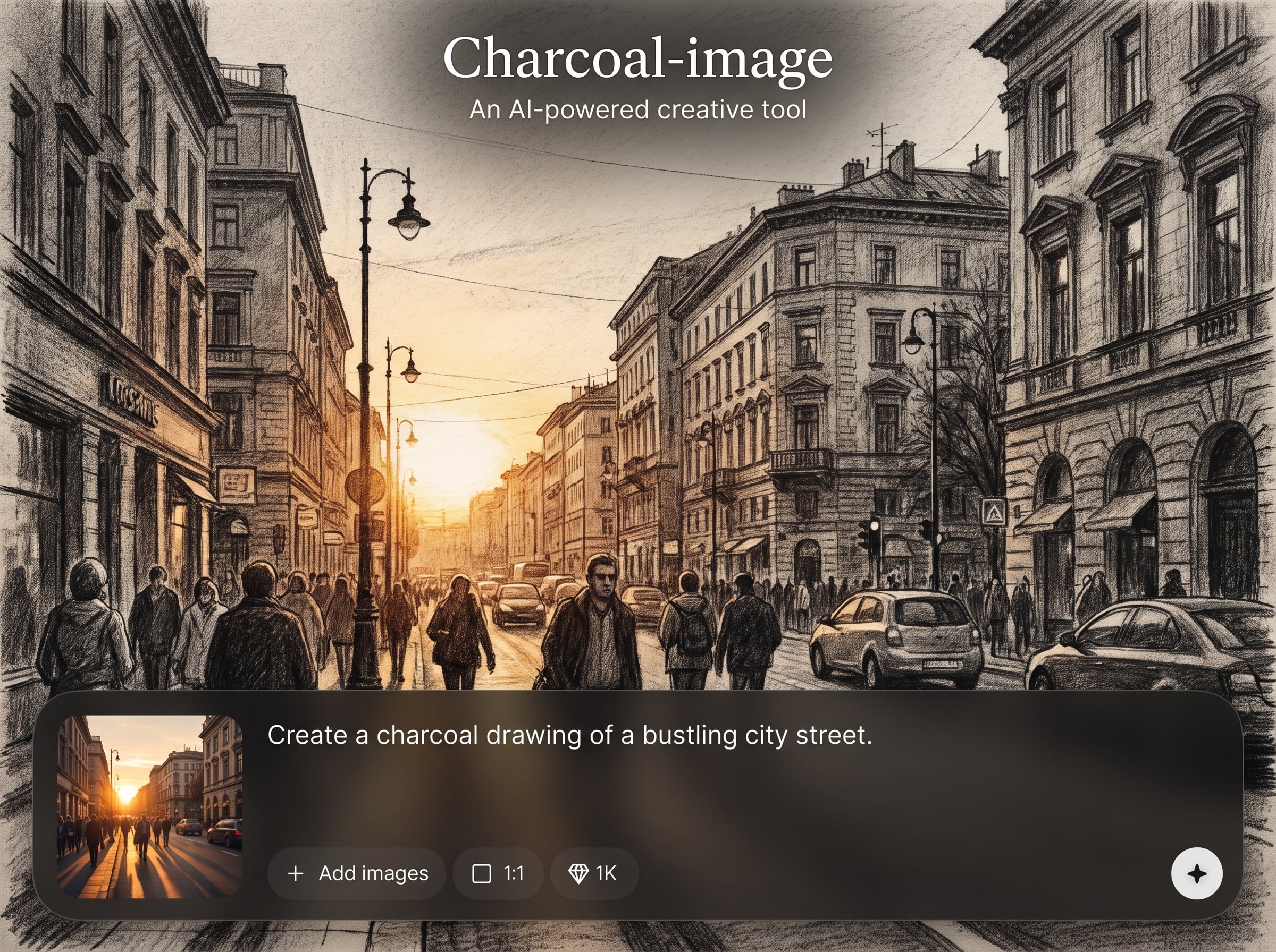 Photo-to-charcoal conversion