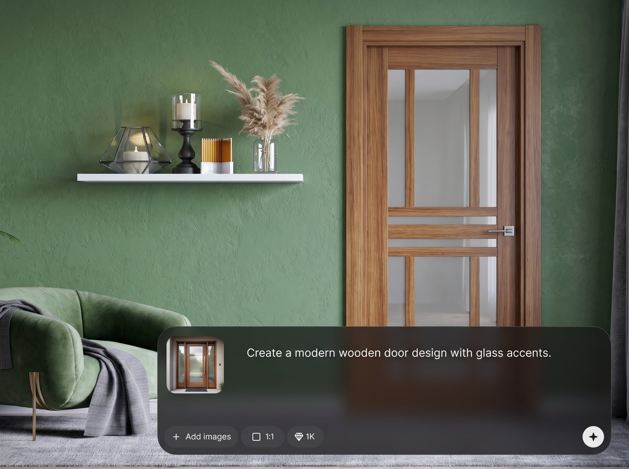 Prompt-to-door generation