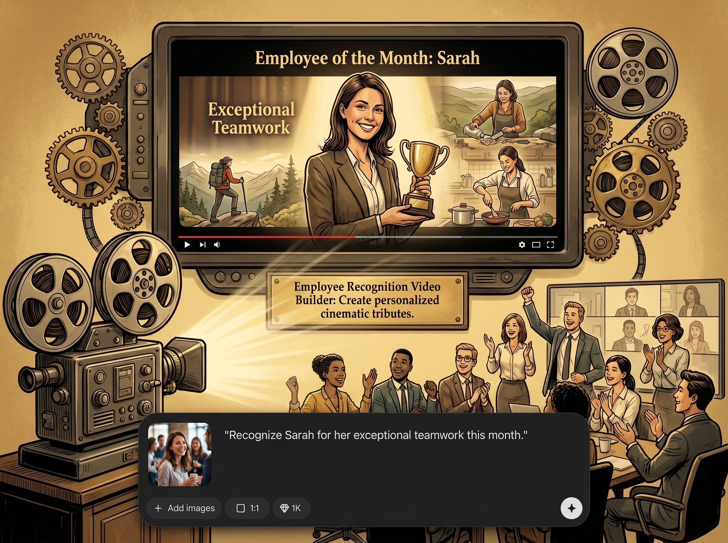 Personalized cinematic tributes