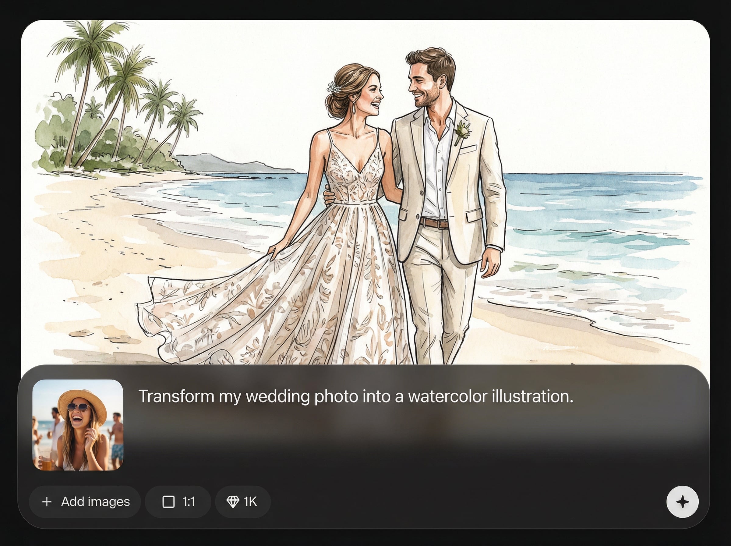 Photo-to-illustration styling