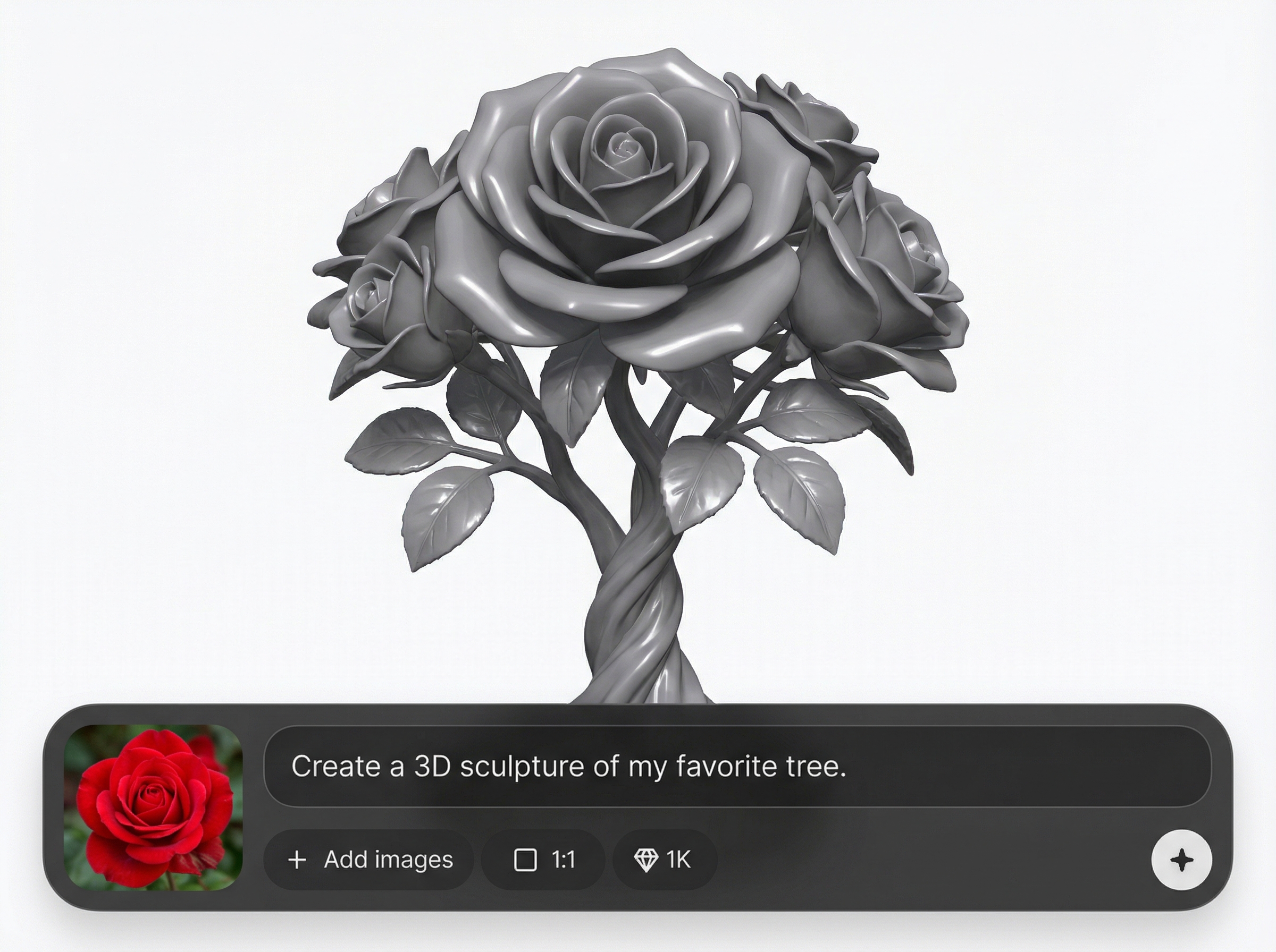 Photo-to-sculpture AI conversion