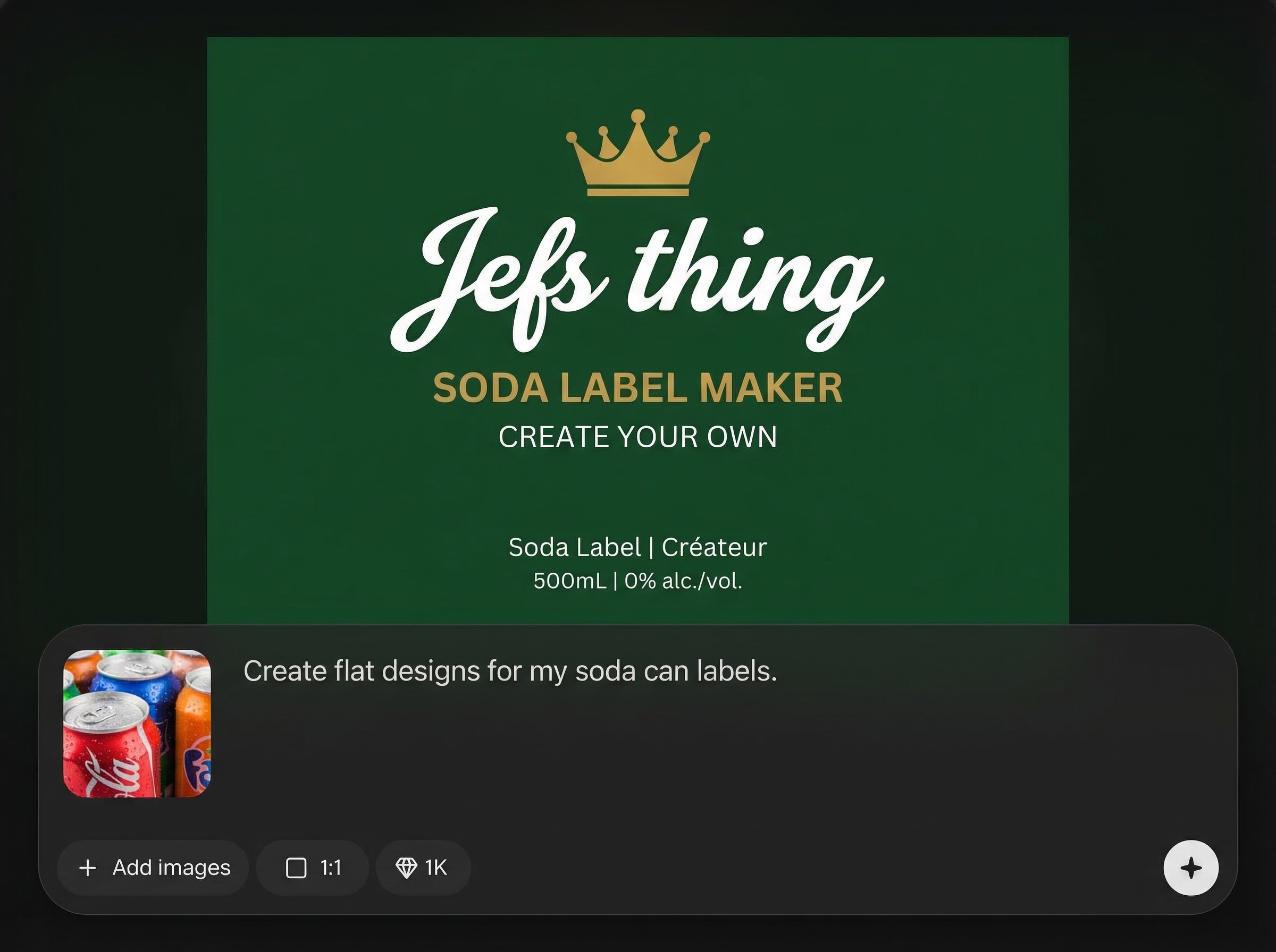 AI can-to-flat conversion