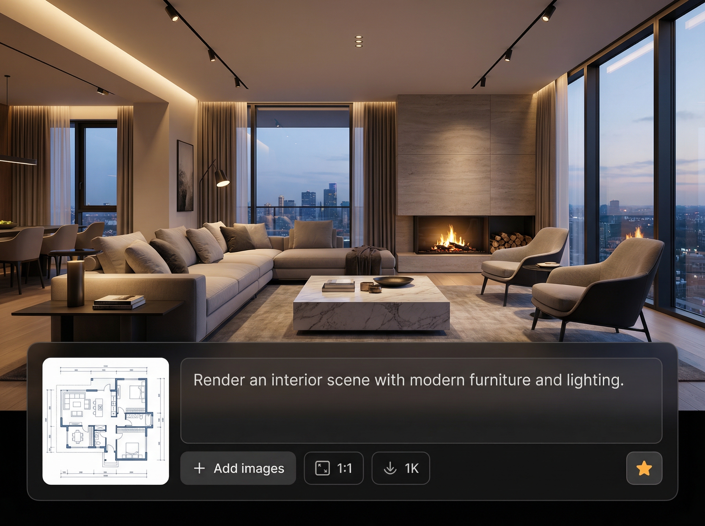 Style, lighting, background control