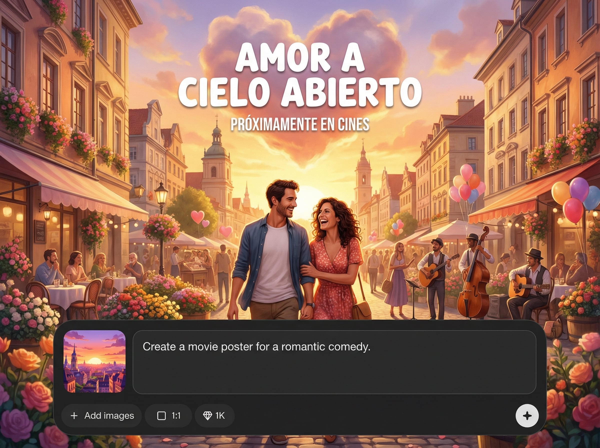 Prompt-to-poster generation