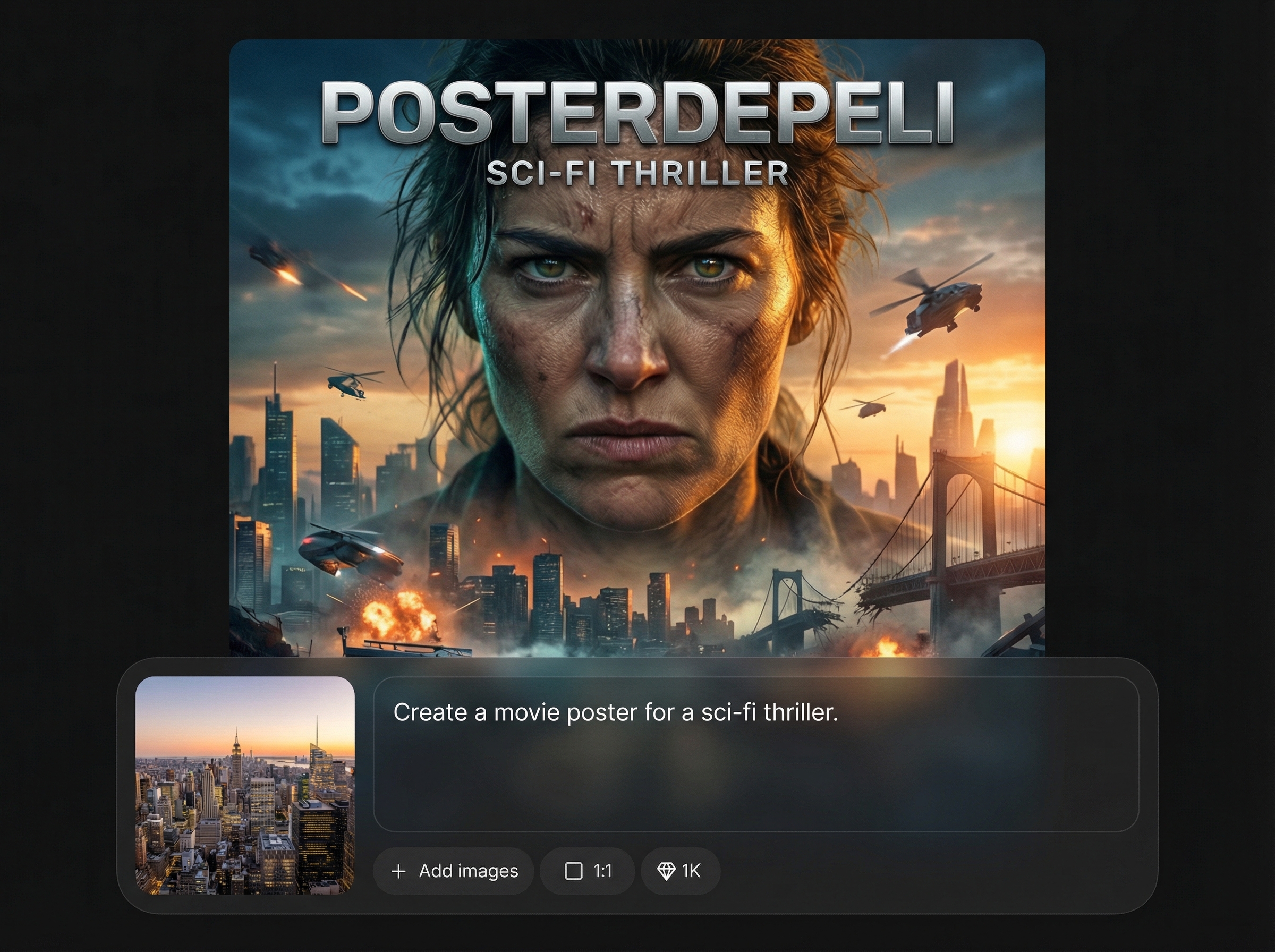 Text-to-poster generation