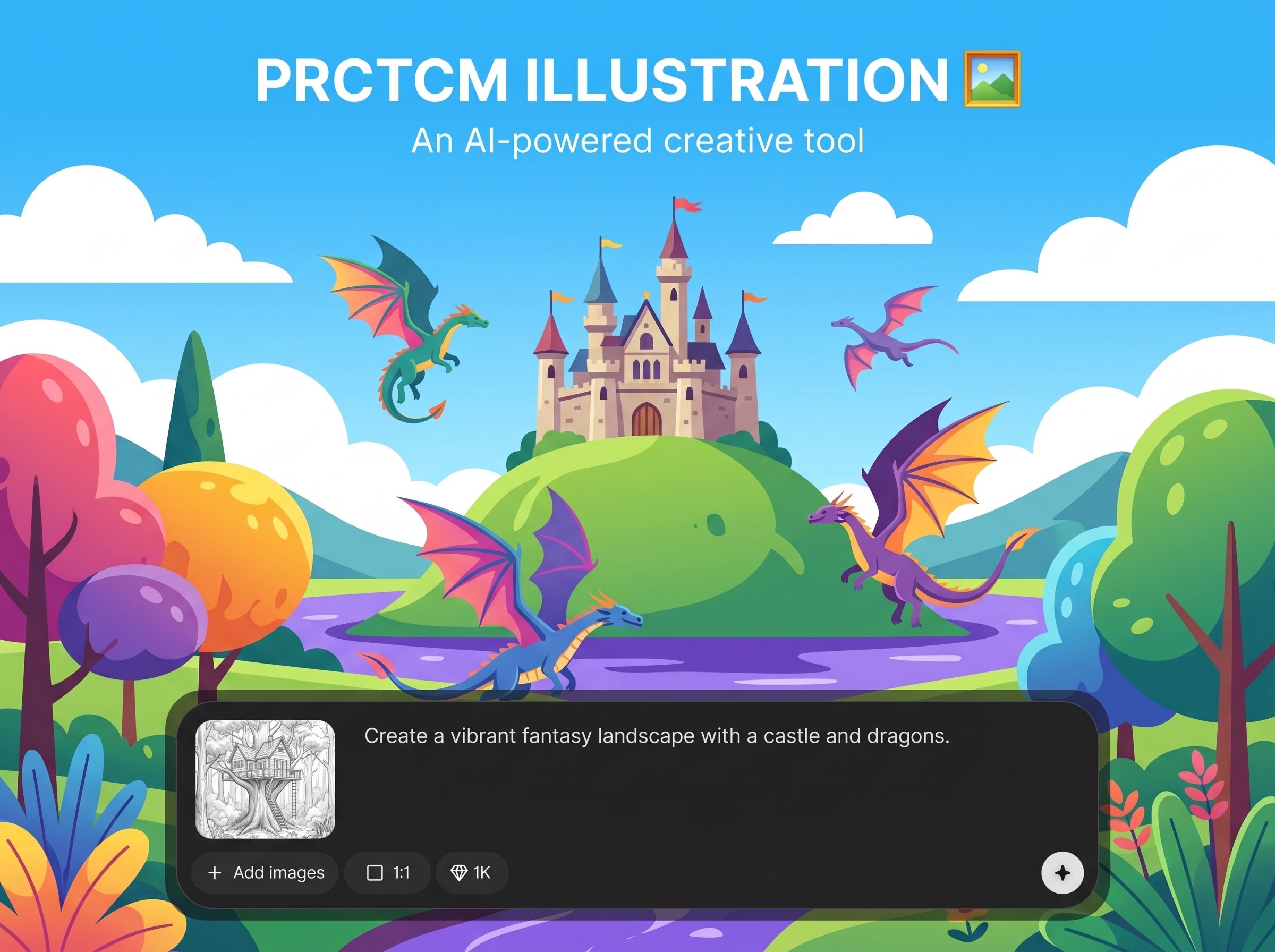 Prompt-to-illustration output
