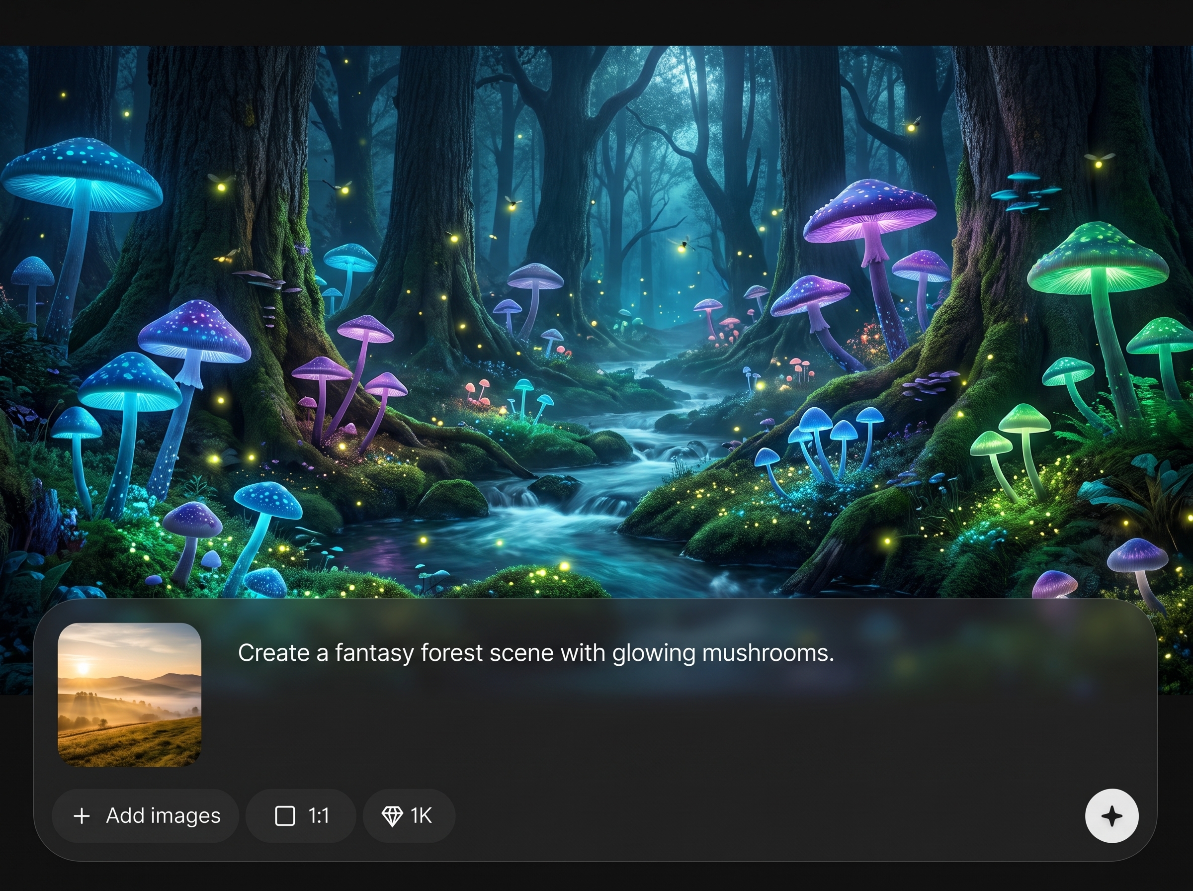 Prompt-to-scene rendering