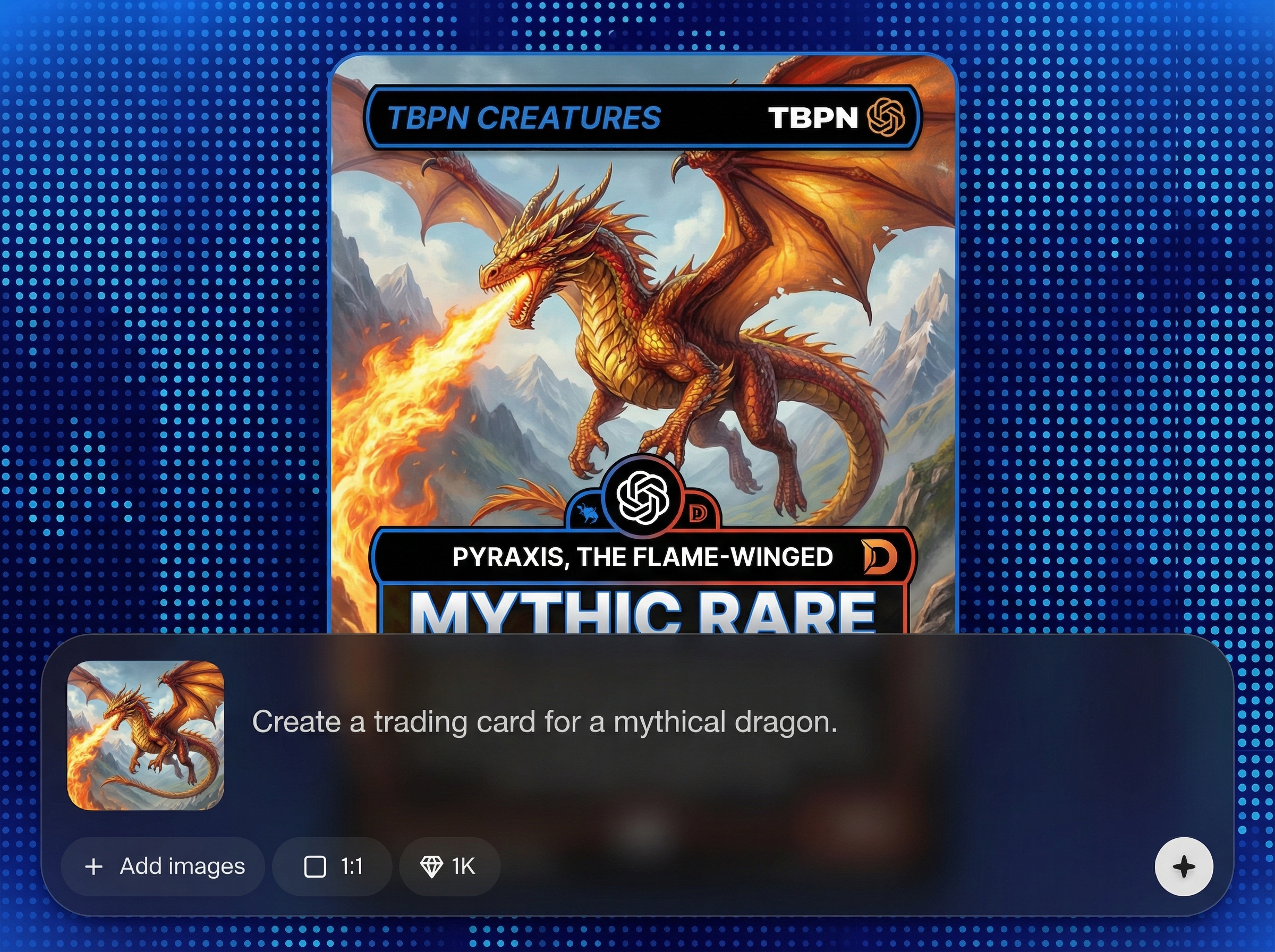 AI card content generation