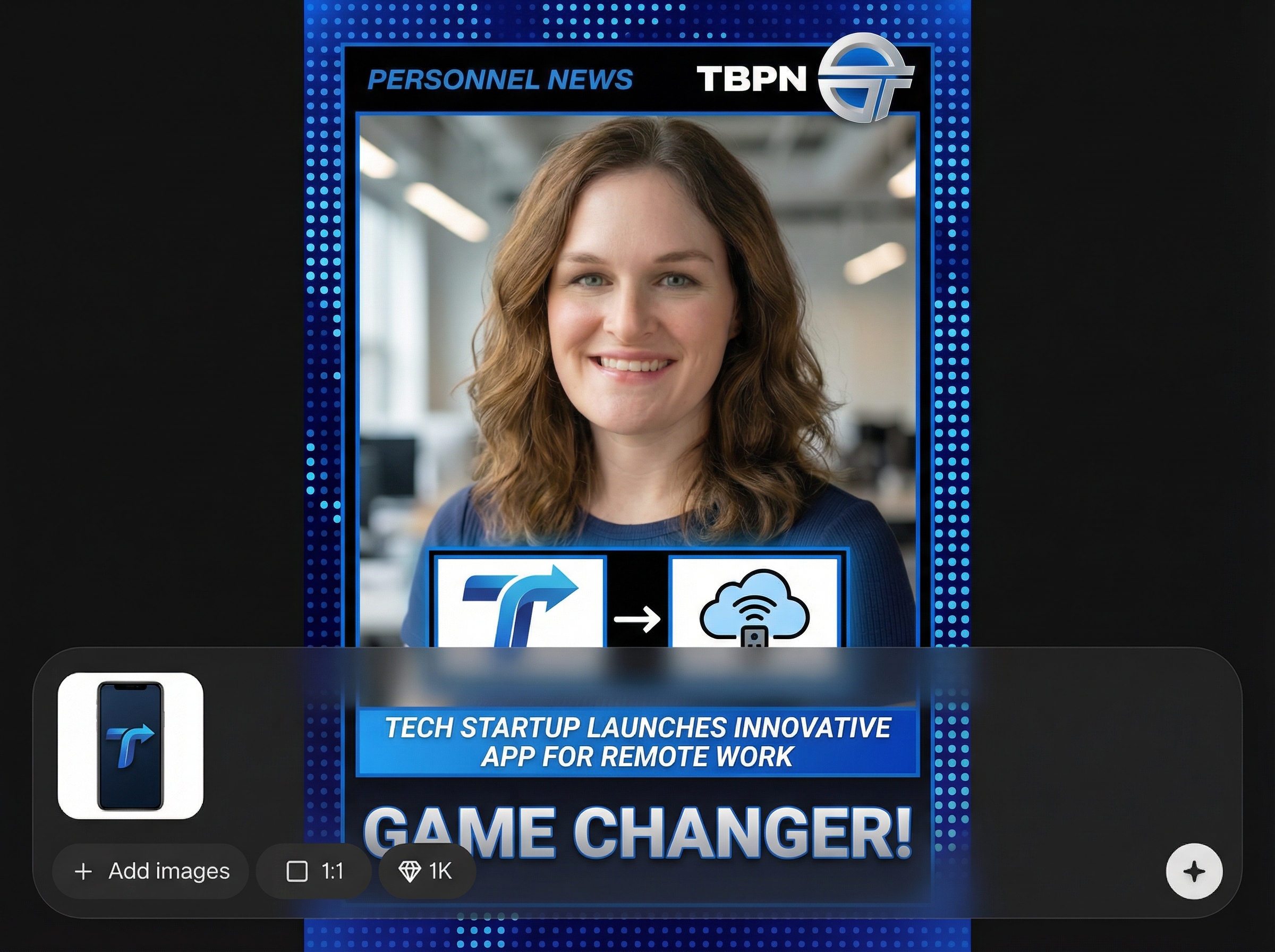 Photo and logo placement