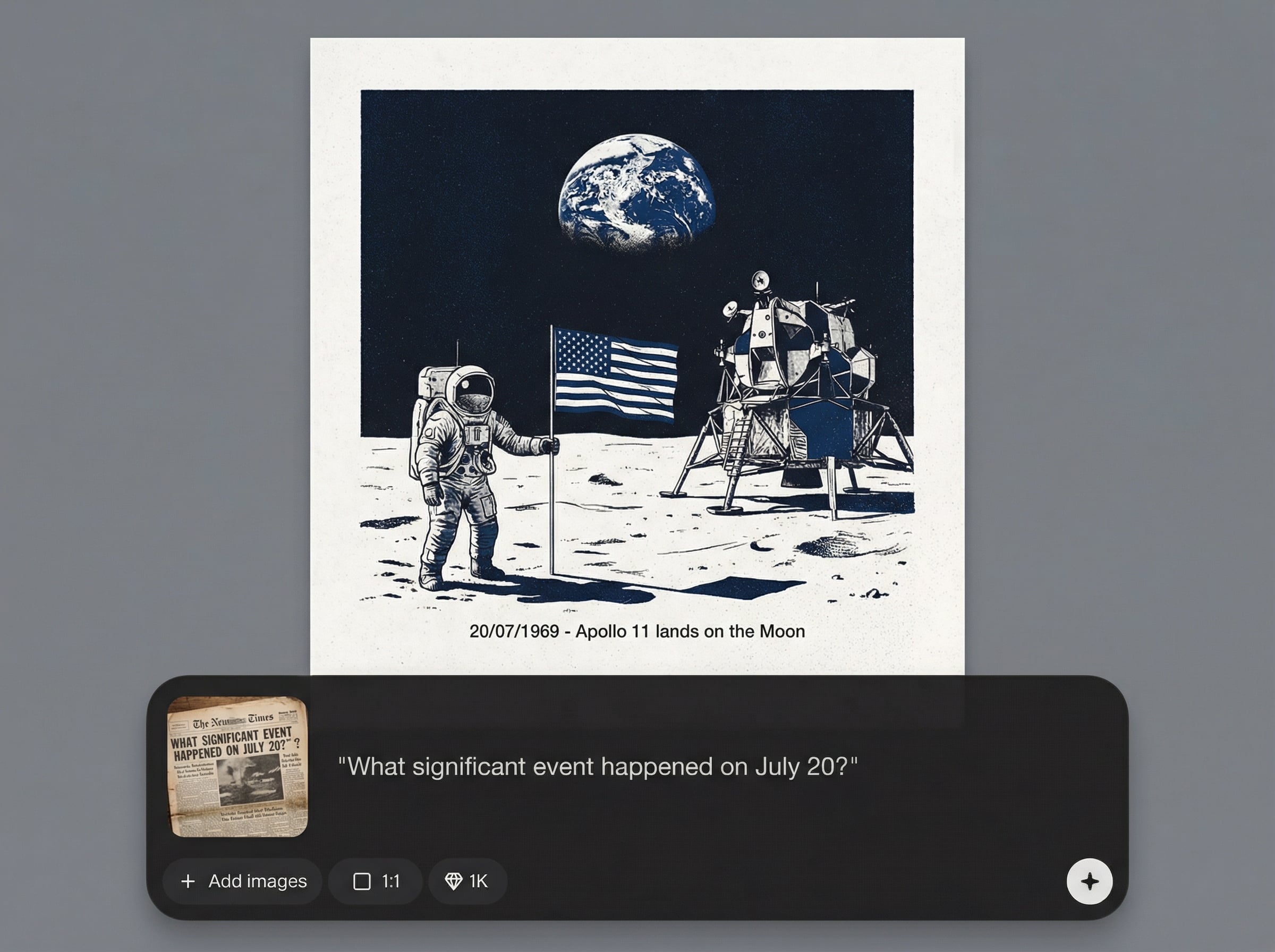 Date-to-event AI generation