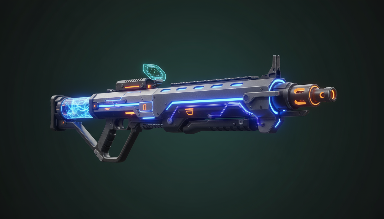 Super high-tech plasma rifle weapon design