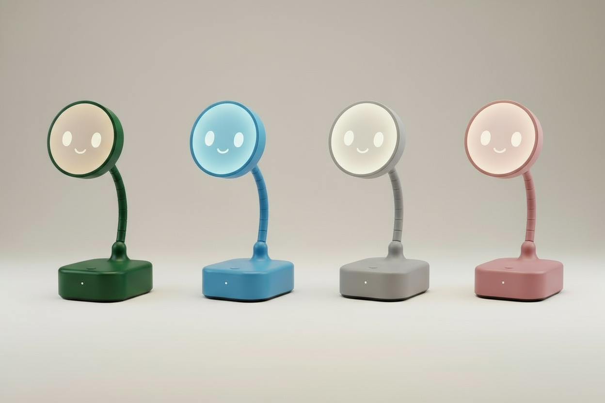 Gadget in a neon gradient scene with labels removed