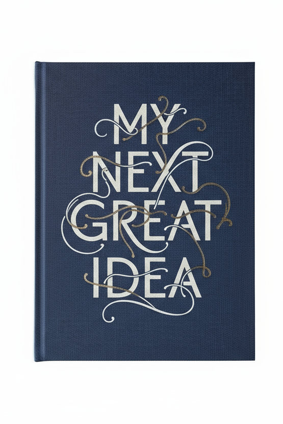 Minimal journal styled with tidy desk accessories