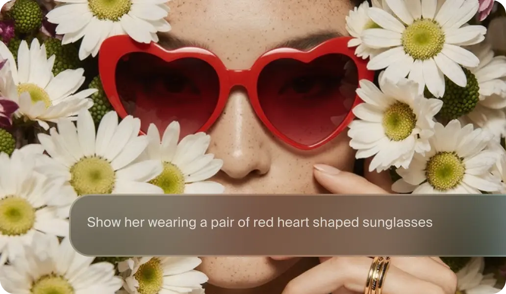 Krea AI Image Editor showing a targeted prompt-based edit