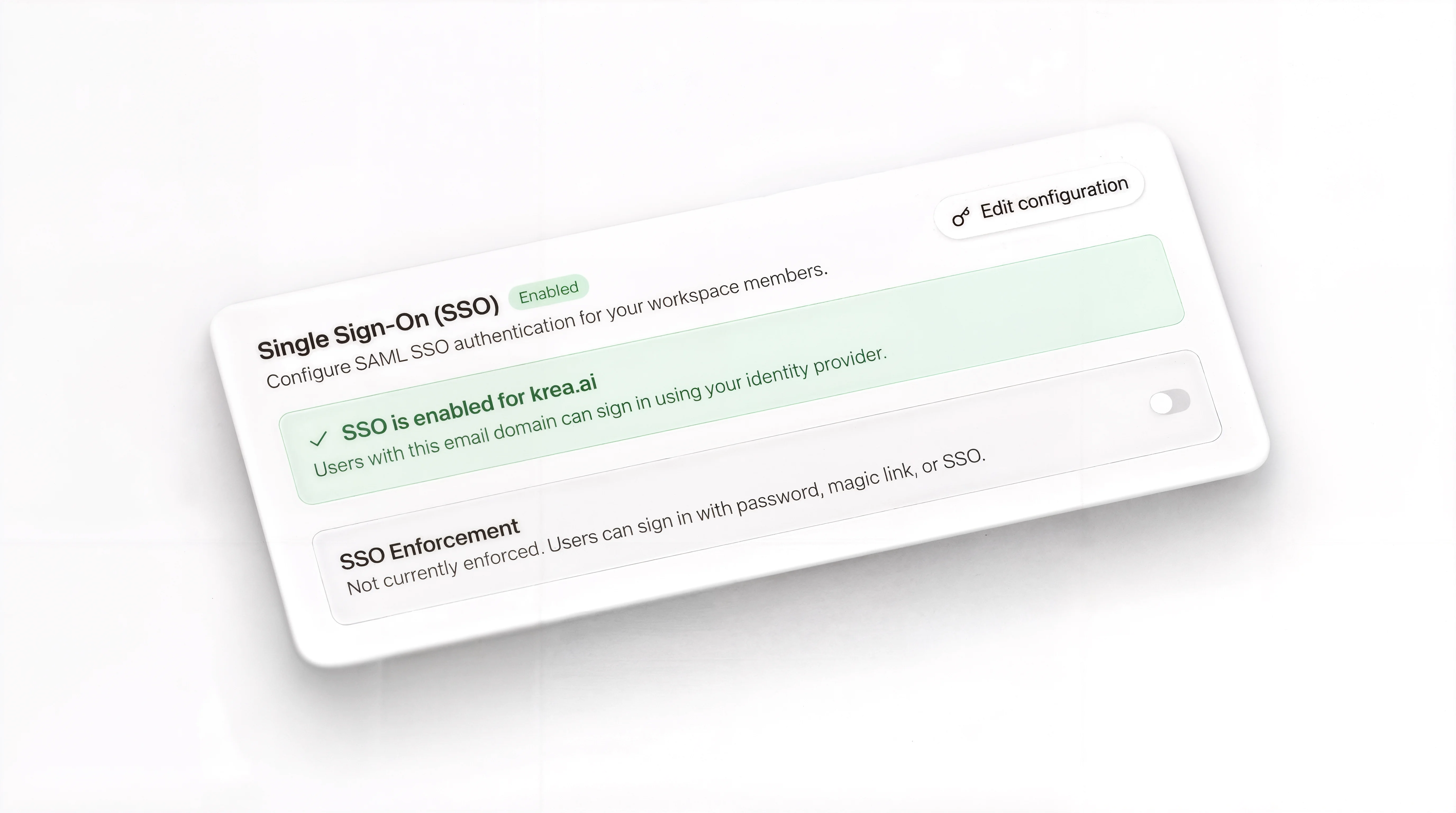 Enterprise security and SSO