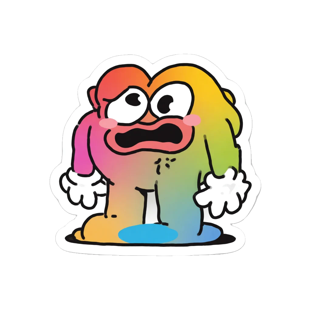 Example output from TikTok x Krea 2 - Sticker Pack Generator v001