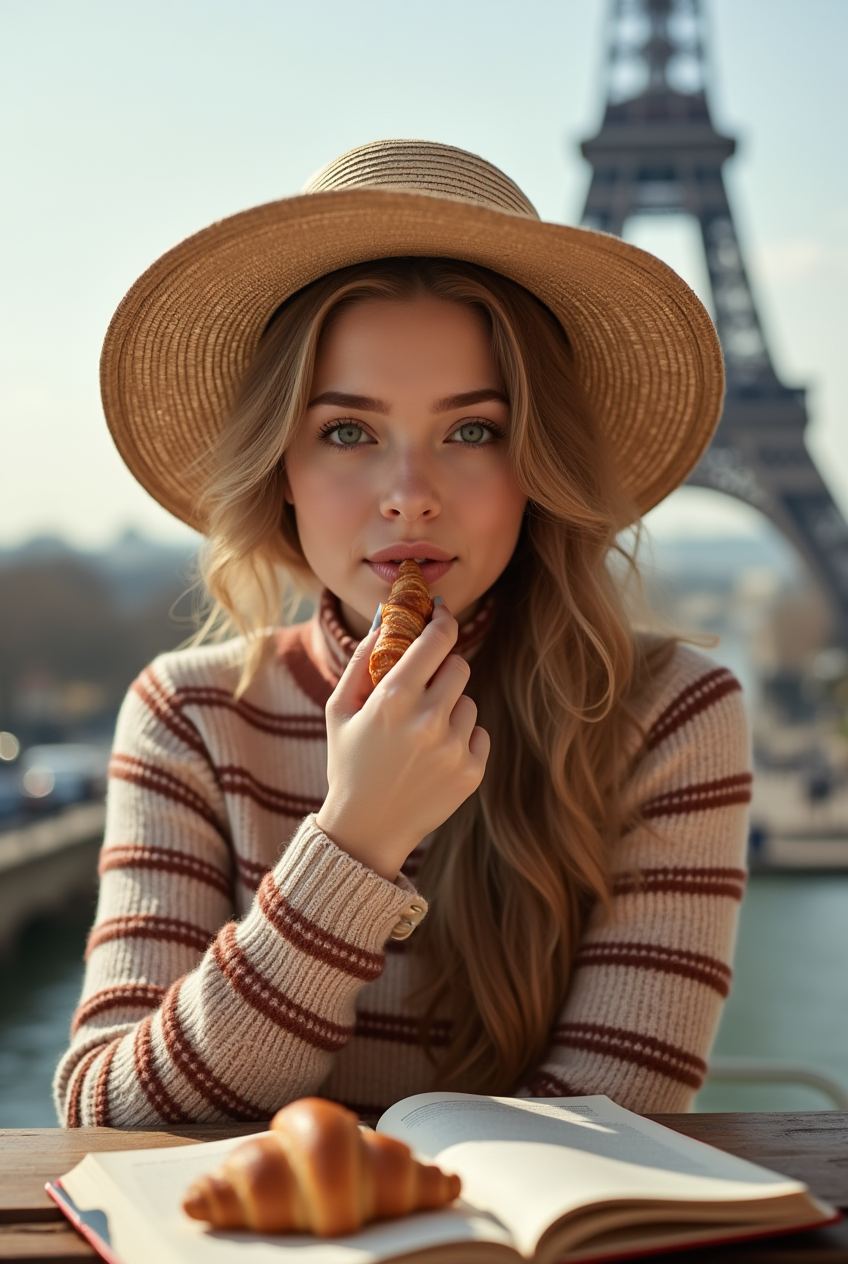 Woman under the Parisian sky