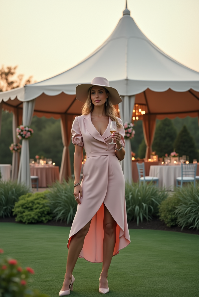 Businesswoman at an outdoor event