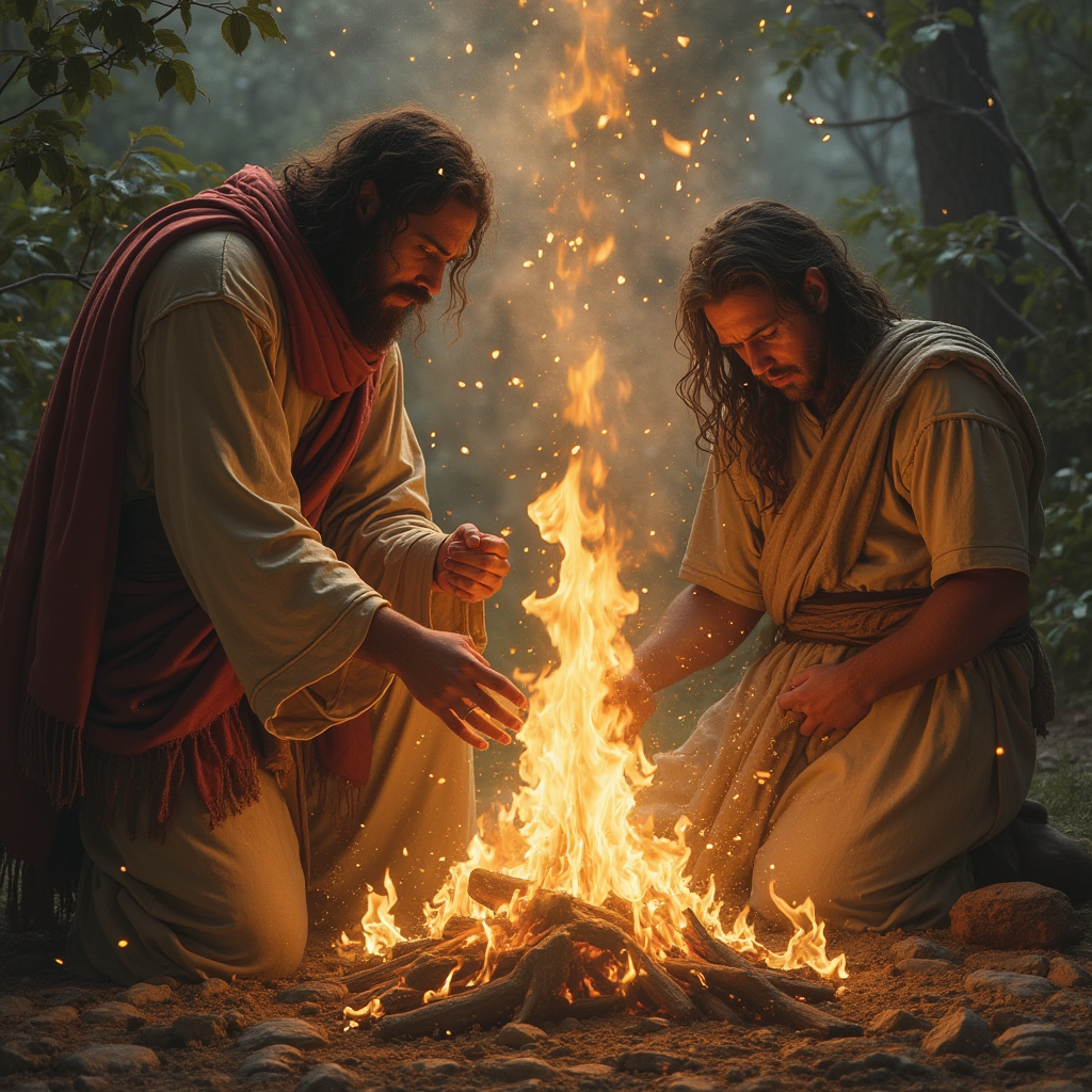 create an image representative of  humanity's struggle with sin and the need for grace and encouragement of the Christian community