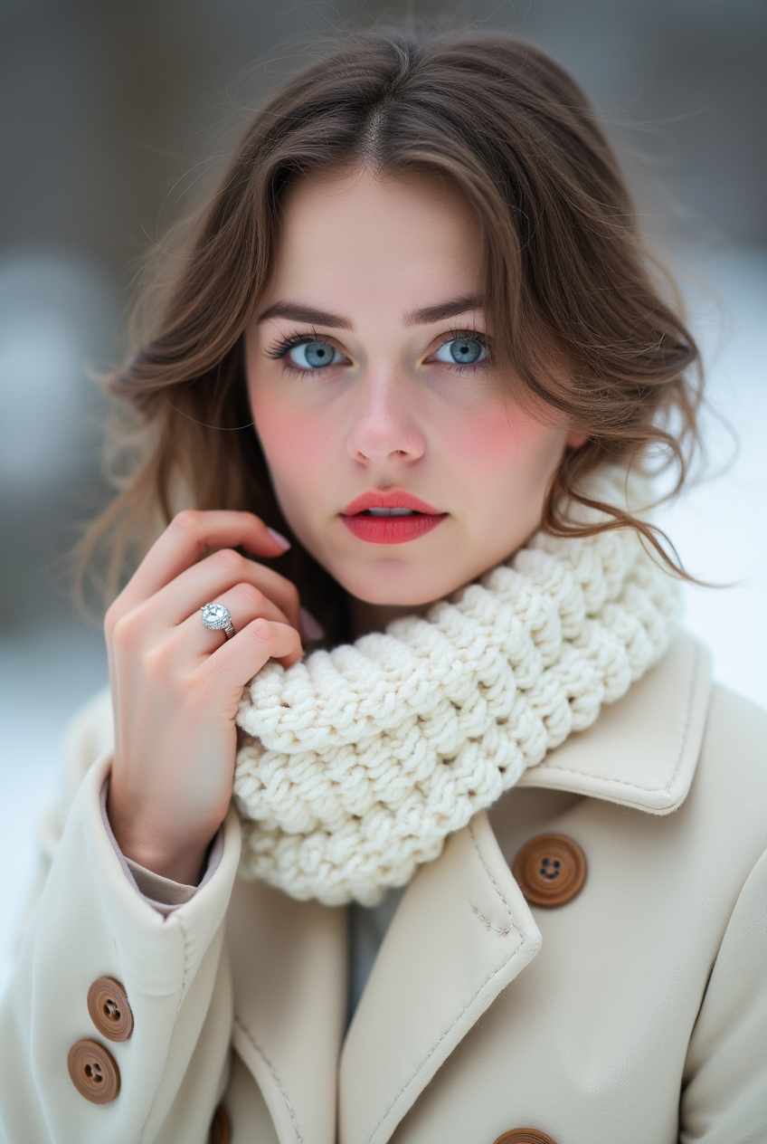 Woman in a winter setting