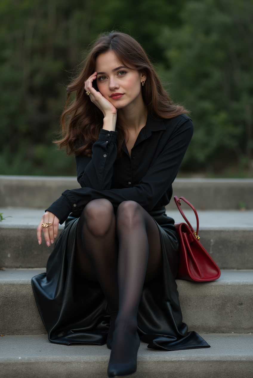 Woman on the steps