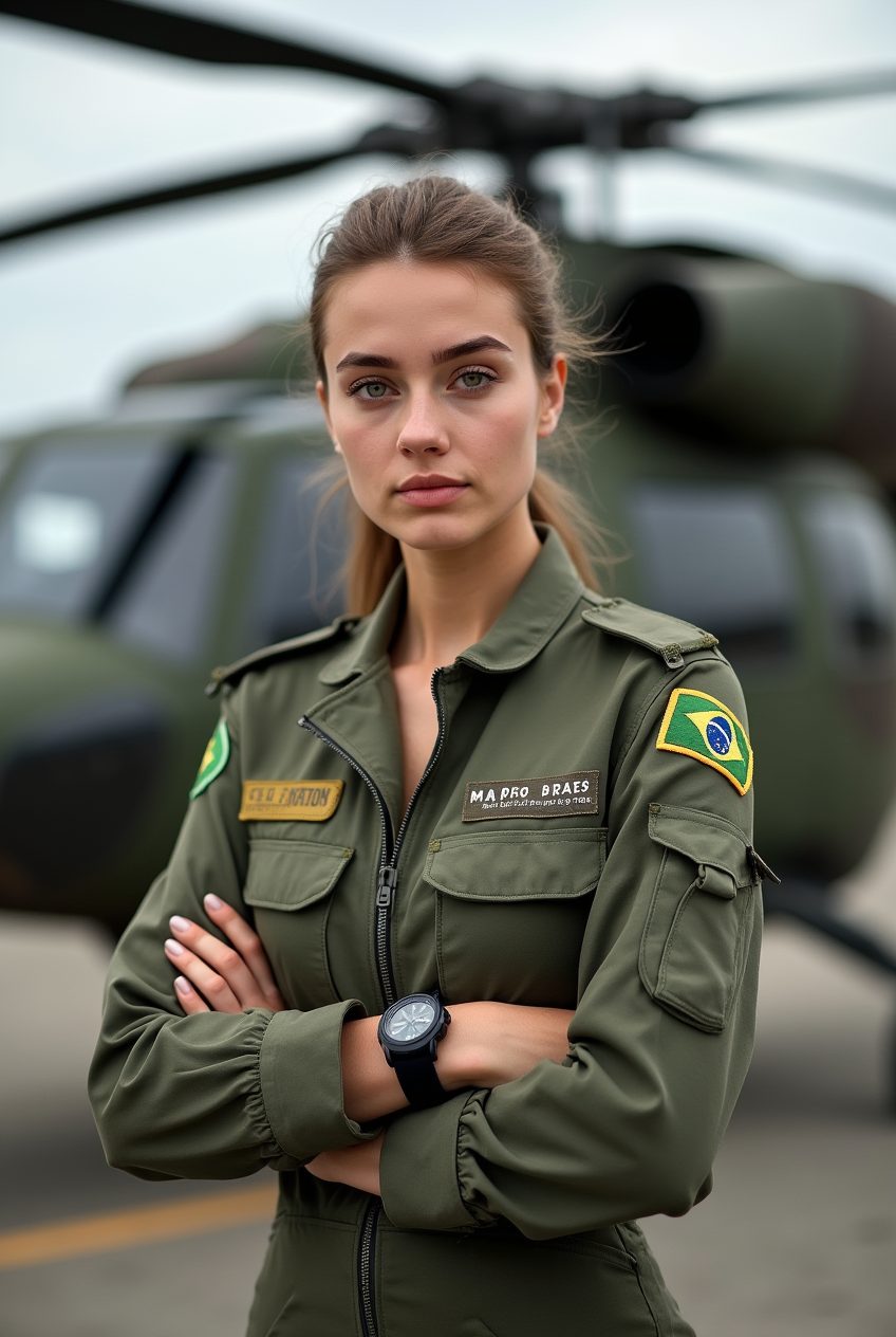 Woman in a pilot jumpsuit