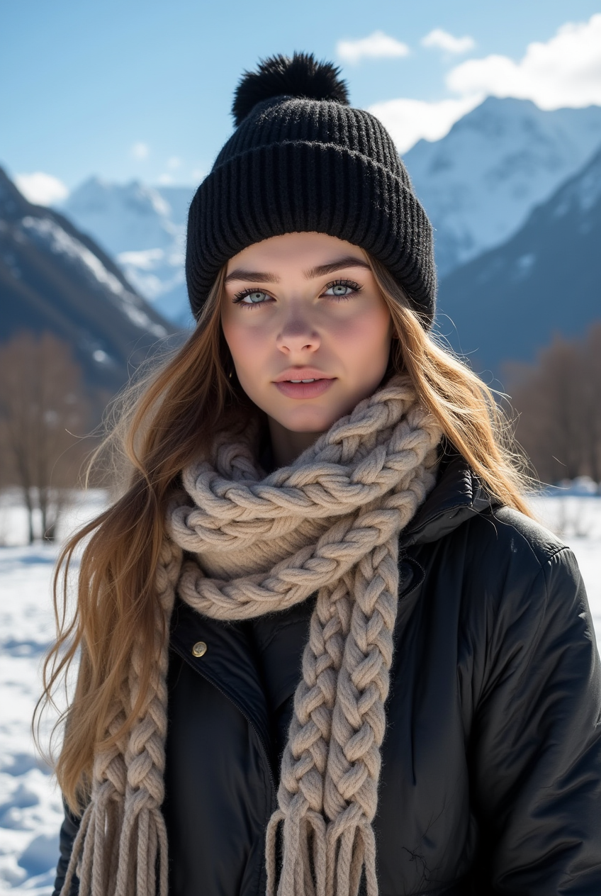 Young woman in a winter setting