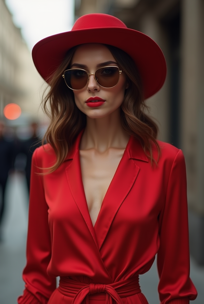 Elegant woman with sophisticated look