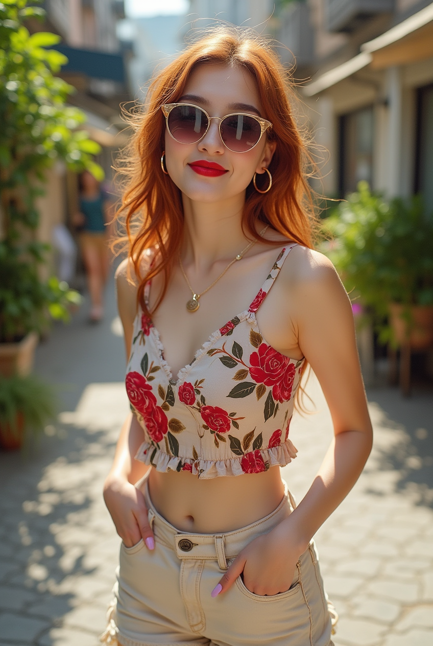 Young woman on a sunny day