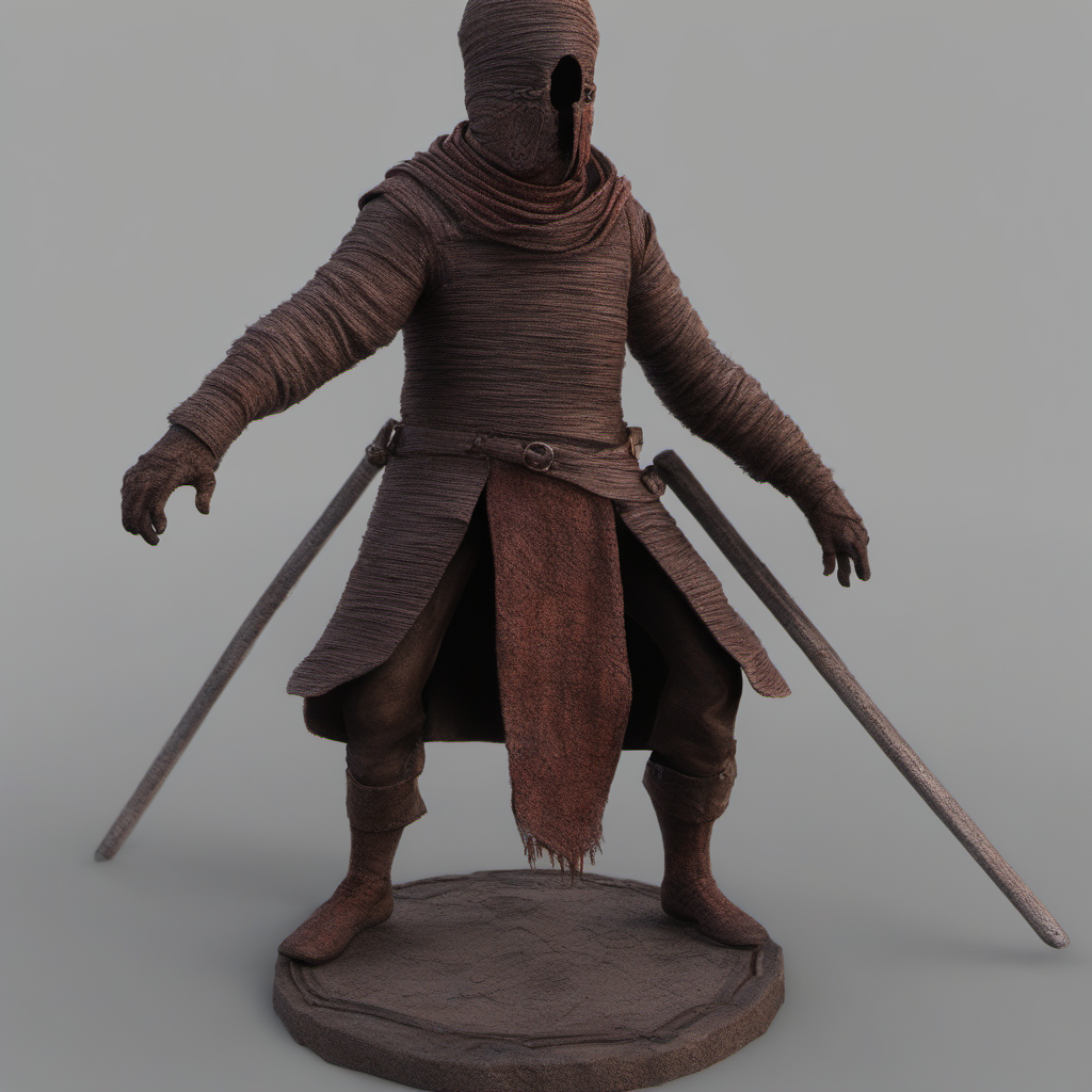 KREA AI 3d model gaming model tabletop otto dix colored pe...