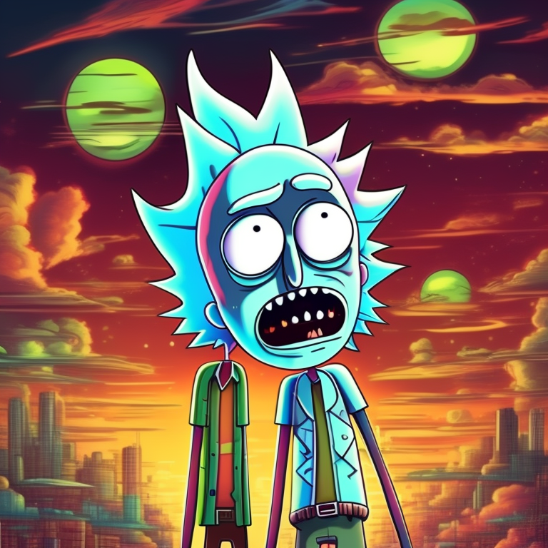 KREA AI Rick and morty