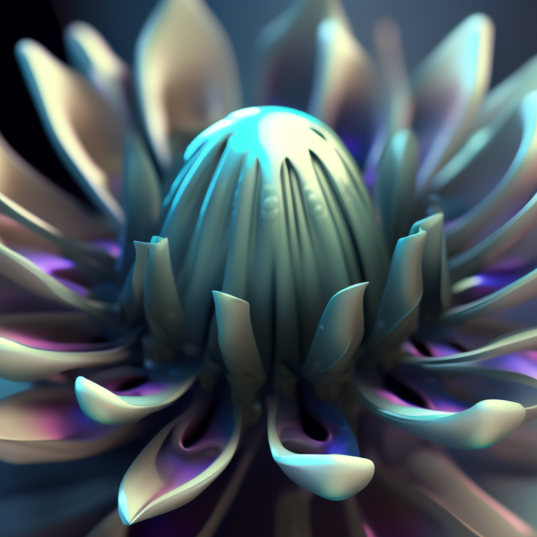 3D render of an alien flower