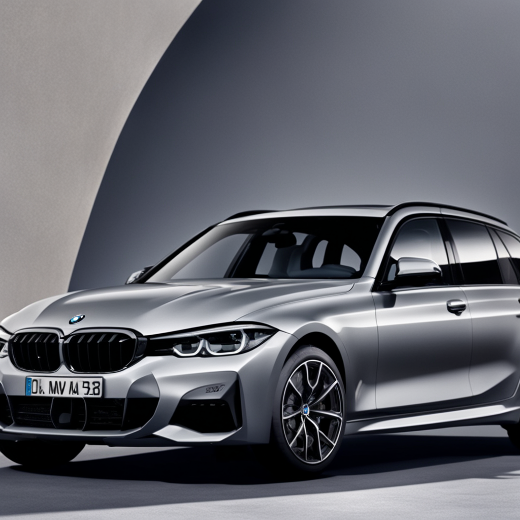 KREA AI BMW m340i Touring in Dravit Grey color, underwater...