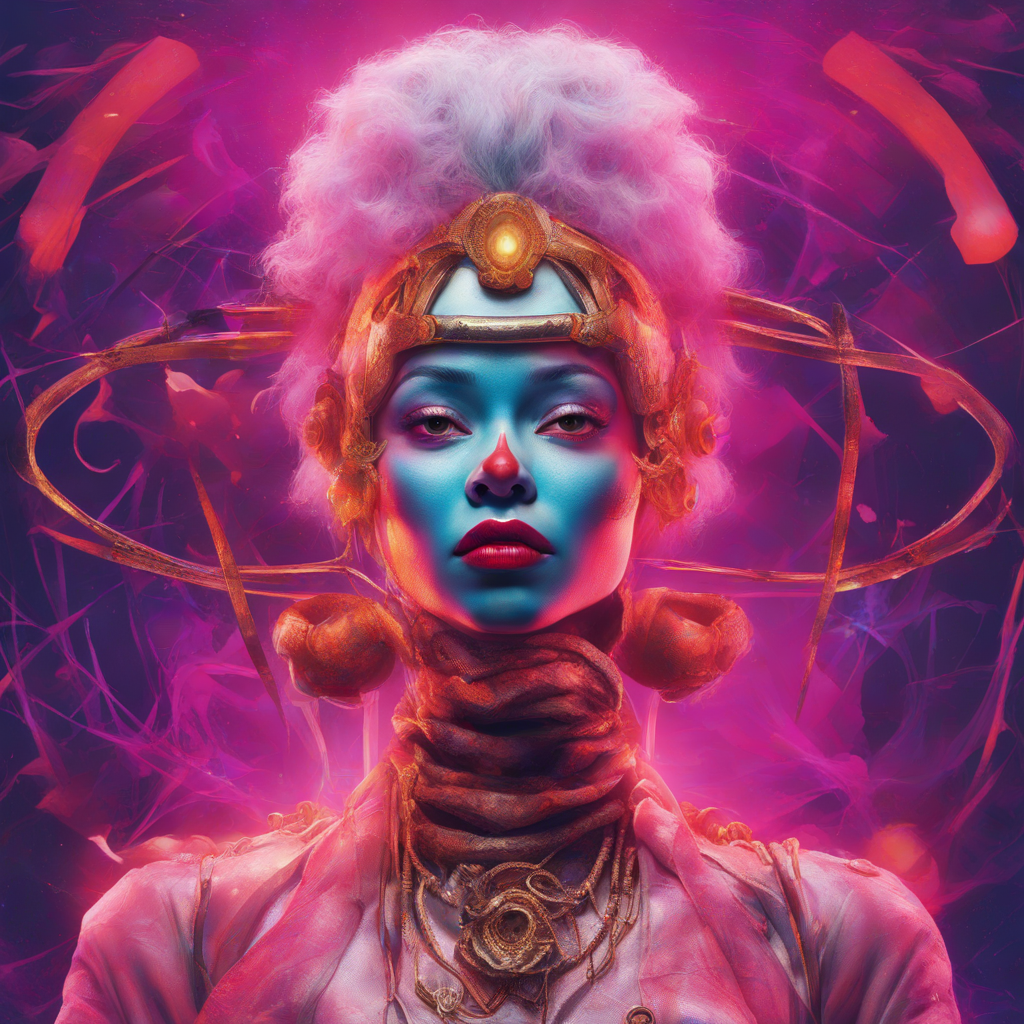 Krea ai ninja clown with blonde dreadlocks wearing mortal