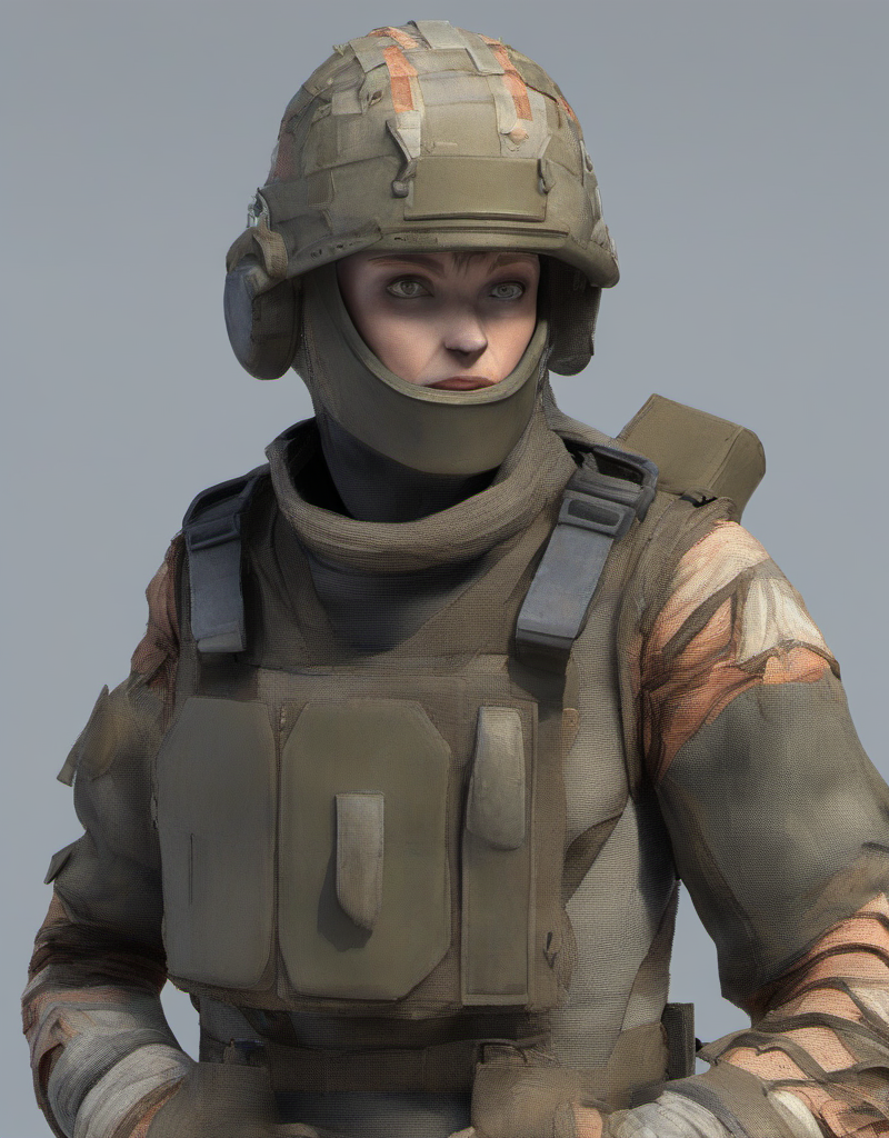 KREA AI 3d model gaming model tabletop otto dix colored pe...