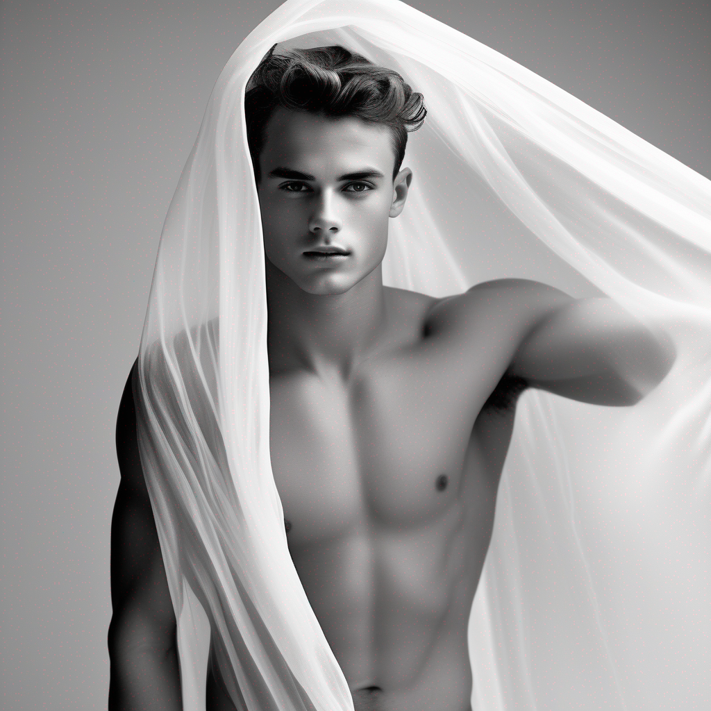 KREA AI - A high-definition, black and white photograph of a...