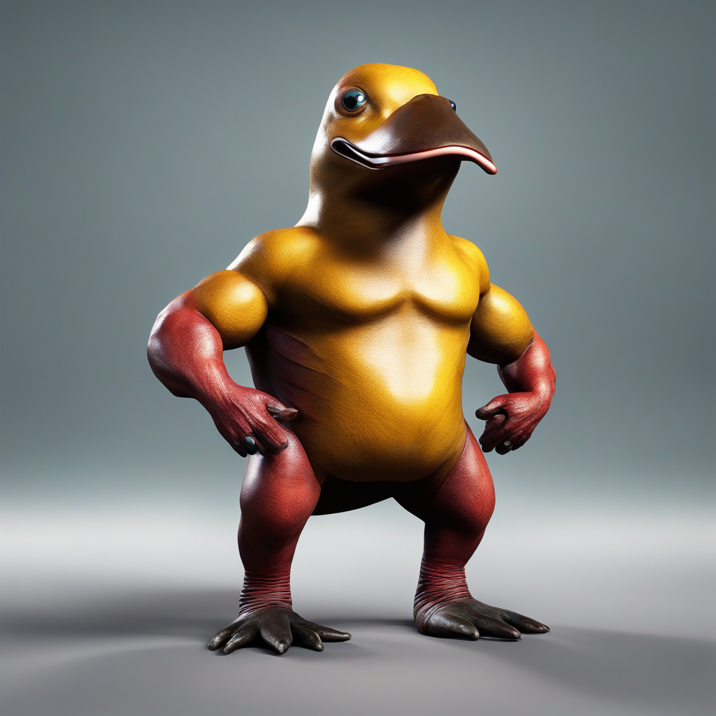 krea-ai-a-triatic-colored-athletic-muscular-platypus-nft-s