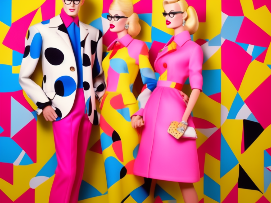 KREA AI - photo of a Barbie and Ken duo in 1950s attire, com…